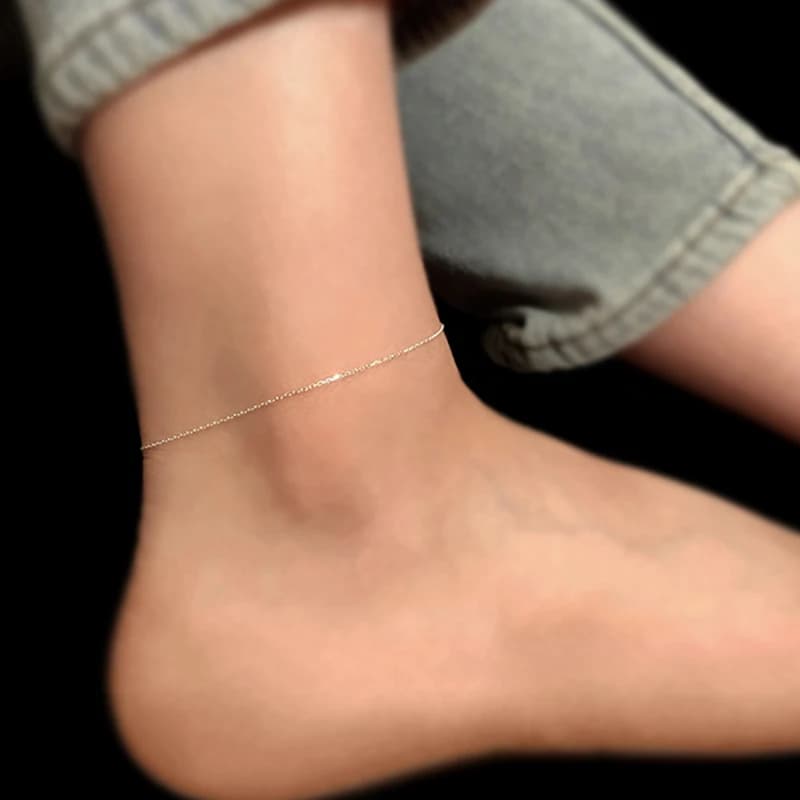 Fashion Adjustable Layered Fine Anklets 316L Stainless Steel Simple Barefoot Crochet Sandals for Women Foot Chain Jewelry Gift - image 3