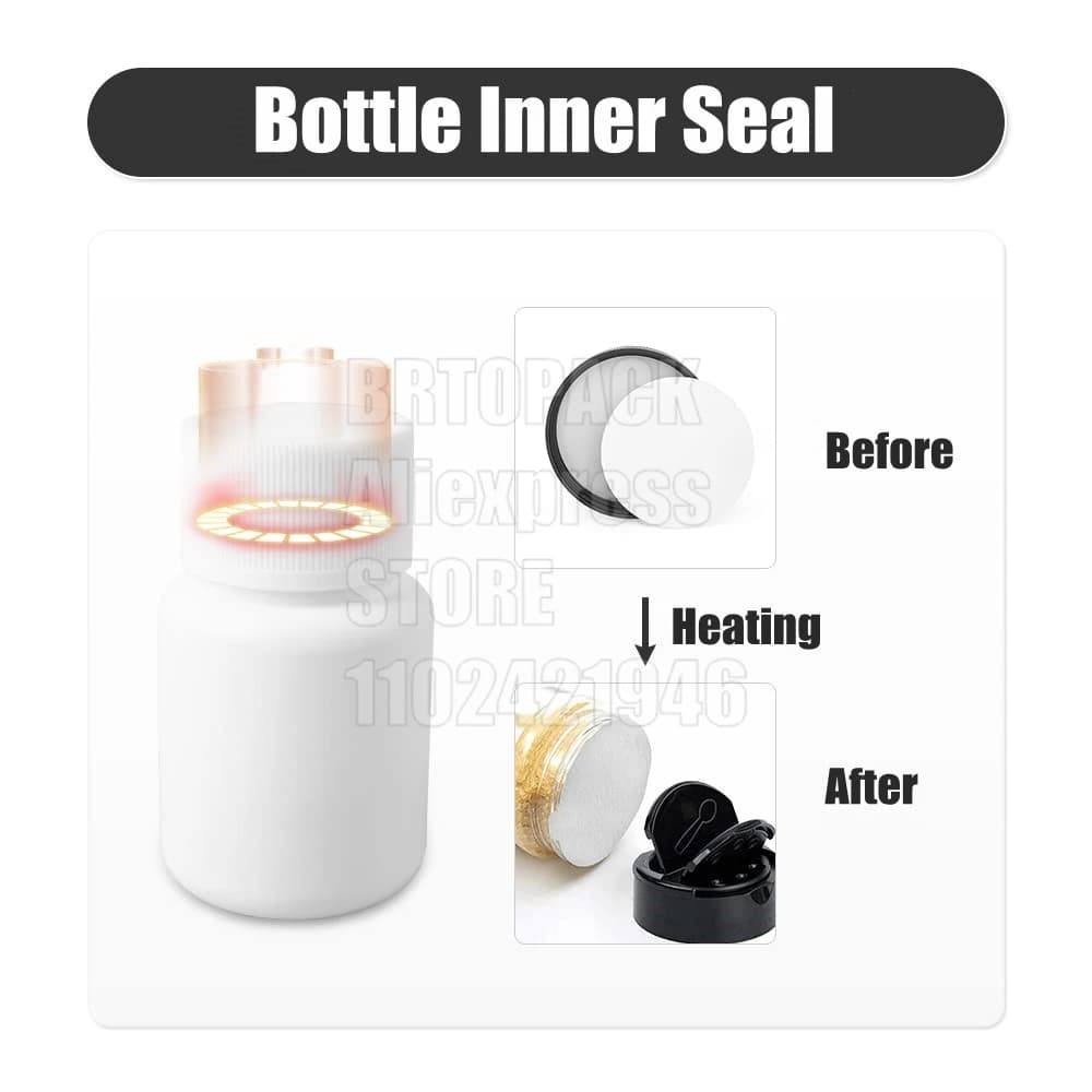 Heat Sealing Aluminium Foil Liner Induction Cap PET film Seal Liner For Glass PET PP HDPE Cosmetic Bottle - image 4