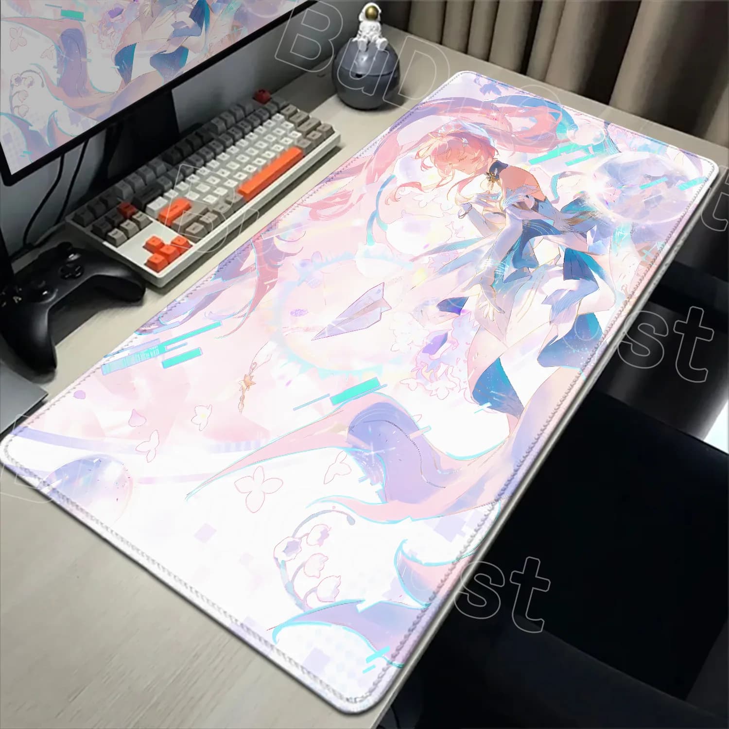 AEMEATH Mechanical Keyboard with High Definition Printing Locking Size Edge Accessories Includes Wuthering Wave Design Mouse Pad - image 4