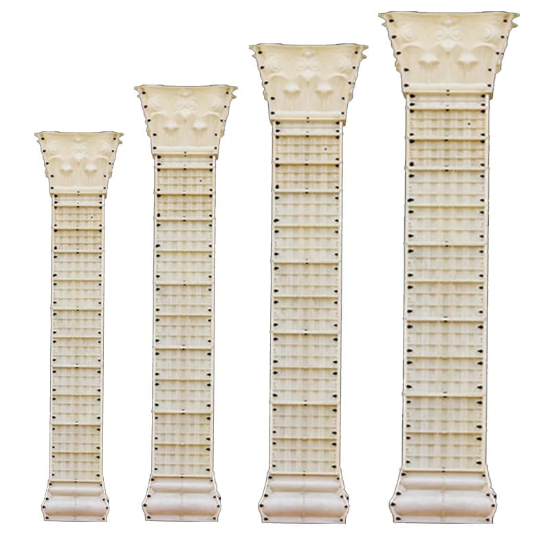 ABS Plastic Concrete Square Pillar Mold, 30cm x 370cm, 12Inches x 12Feet, Vertical Strips for Garden Villa, Home House - image 4