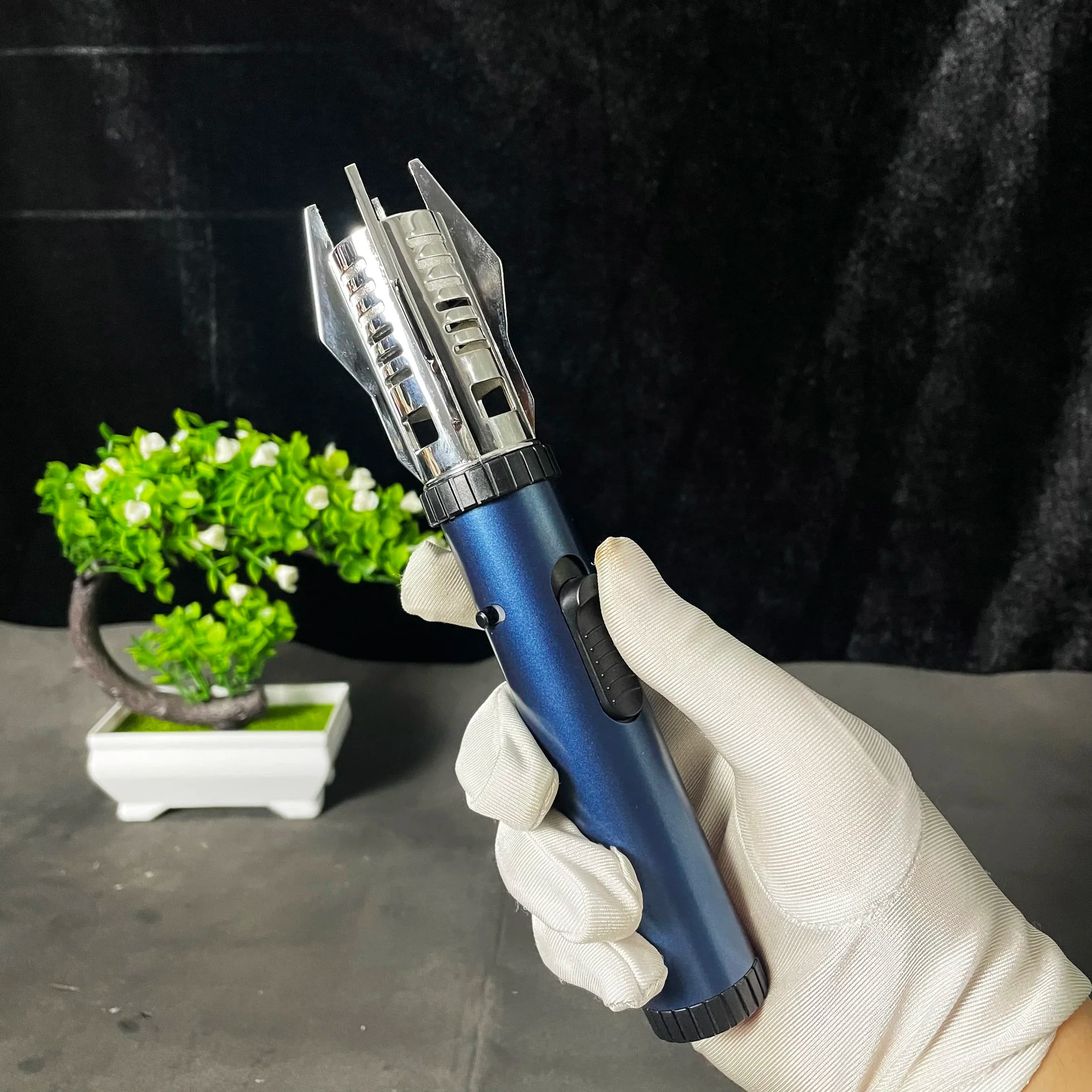 Outdoor Metal Butane Gas Lighter 360 ° Use Windproof Jet Flame Turbine Torch Gun Barbecue Welding Cigar Kitchen Lighter - image 5