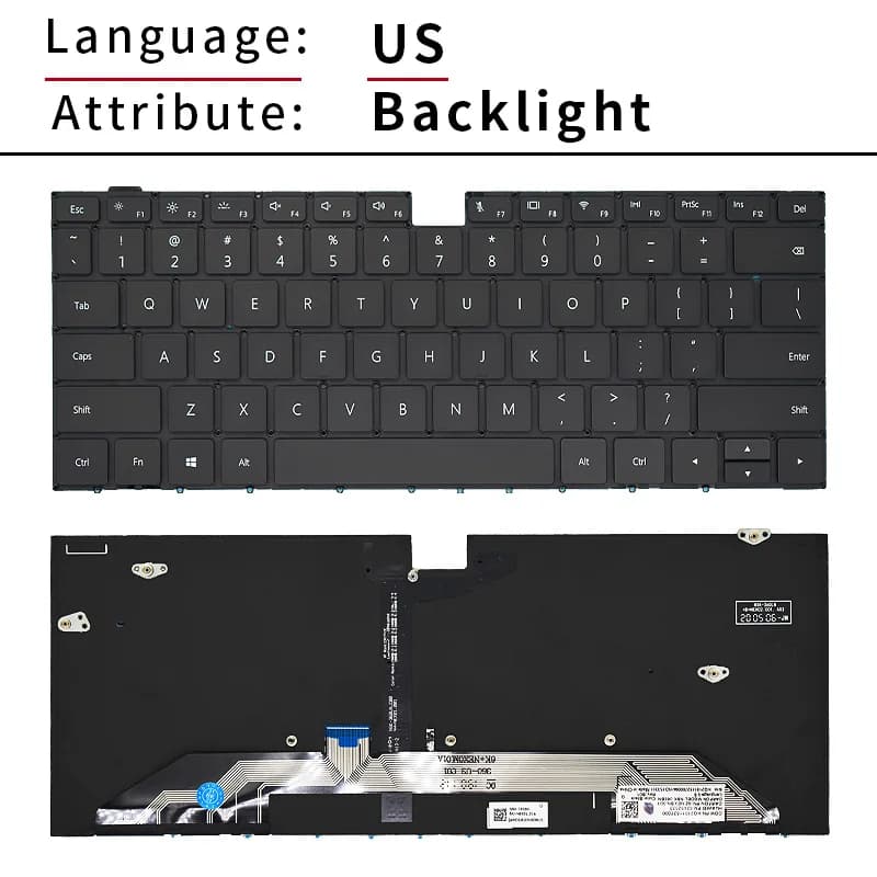 US/RU NEW Laptop keyboard for HUAWEI MateBook X Pro MACH-W19/W19C/W19B/BL/L/W29 MACHR-W29/W29B/W29BL/W19/W19C/W19 MACHC-WAH9LP - image 4