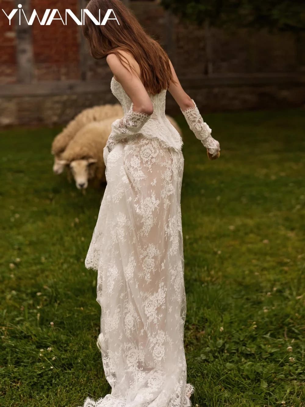 With Corset Lace Long Wedding Dress Without Gloves Dreamy Off Shoulder A-line Bridal Gown Customized Vintage Dresses For Bride - image 5