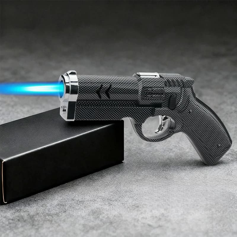 New Creative High Power Butane Gas Turbine Lighter Outdoor Windproof Metal Cigar Lighter Kitchen BBQ Ignition Tool Men's Gift - image 4