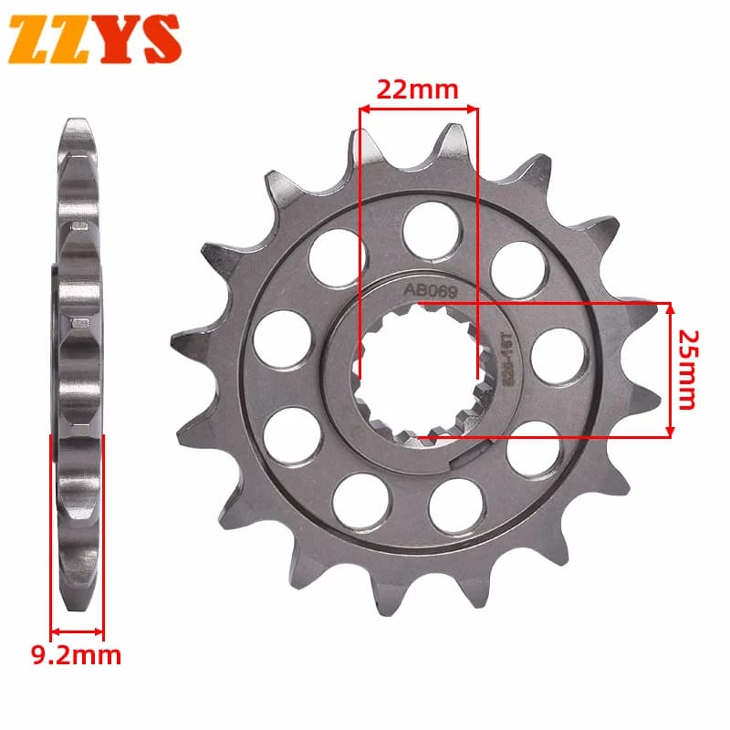525 16T 16 Tooth Front Sprocket Gear Star Wheel Pinion Cam For Benelli Road 800 Leoncino Euro 5 2022-2023 1130 Cafe Race 2006-08