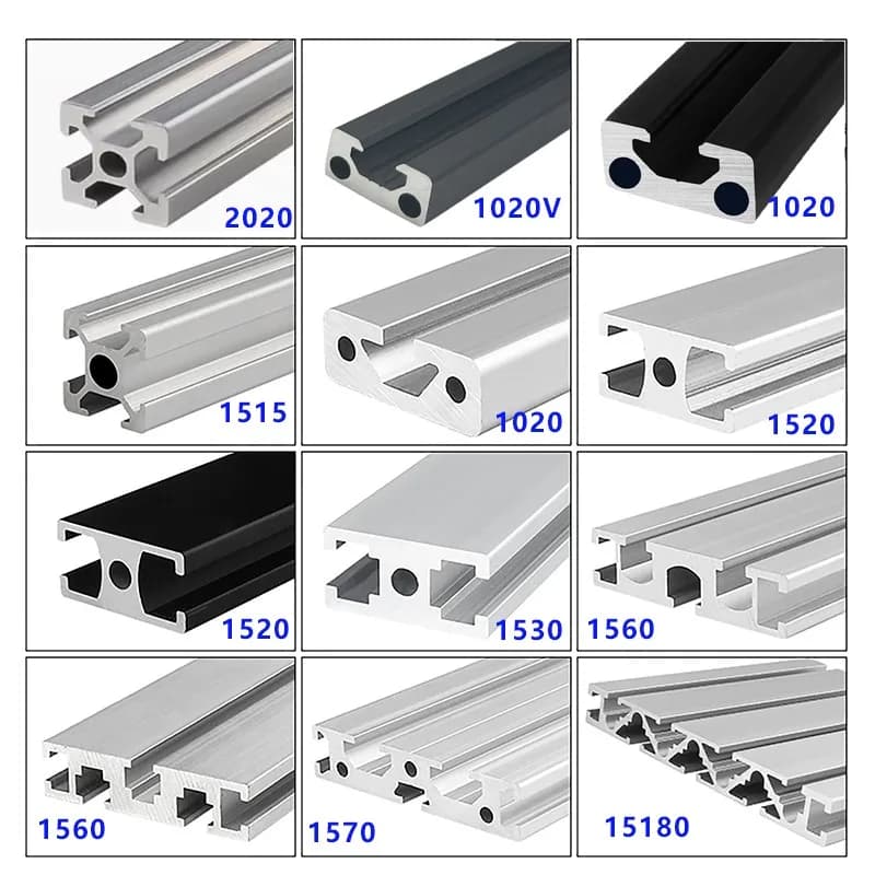 1Pcs Aluminum Profiles EU 2020 1515 1030 1520 1540 1020 1030 3030 Standard Anodizing Printer Frames Aluminum Extrusion Profile