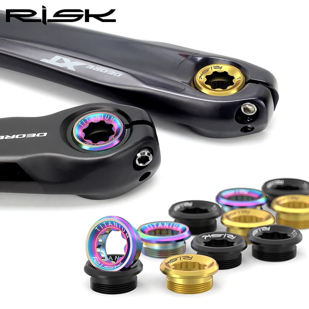 RISK M20X8mm Titanium Crankset Fixing Bolt Screw Mountain Bike Integrated Hollow Bottom Bracket Chain Ring BB Crank Arm Lid Bolt - image 5