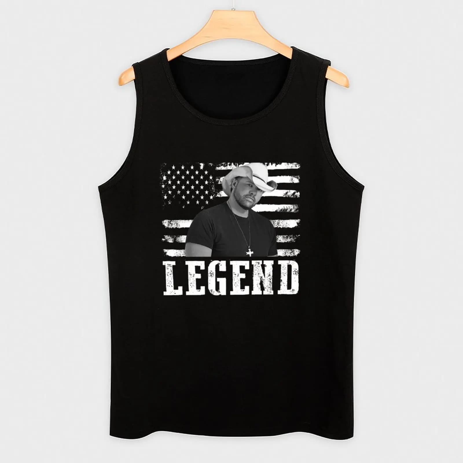 Distressed American Toby Flag Keith Music Legend Tank Top Comfort Basic Tank Top Cotton Sleeveless Daily Shirt - image 4