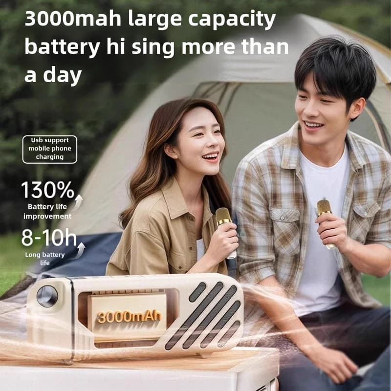 Kinglucky K18 pro Portable Karaoke Party Speaker with Wireless Microphone Bluetooth 5.0 Speakers Big Powerful Sound - image 6