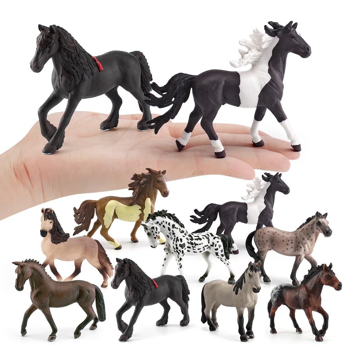 Mini Appaloosa Tennessee Walking Horse Pinto Stallion Model Realistic Wild Animal Figurine Desktop Decoration Ornament - image 4
