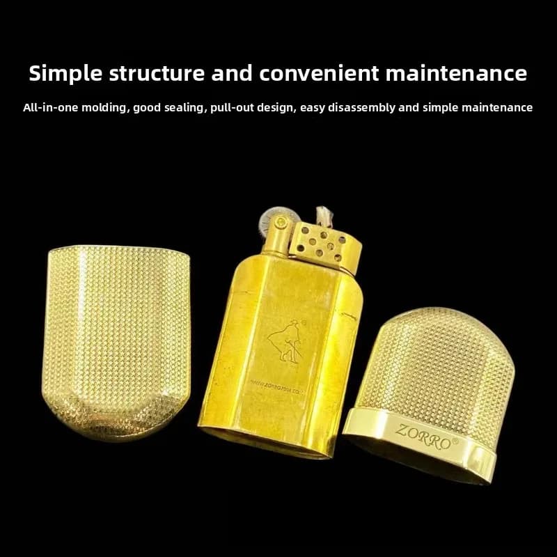 ZORRO 516 Mini Carving Trench Lighter Portable Compact Grinding Wheel Open Flame Lighter Cigarette Accessories Men's Gift - image 6