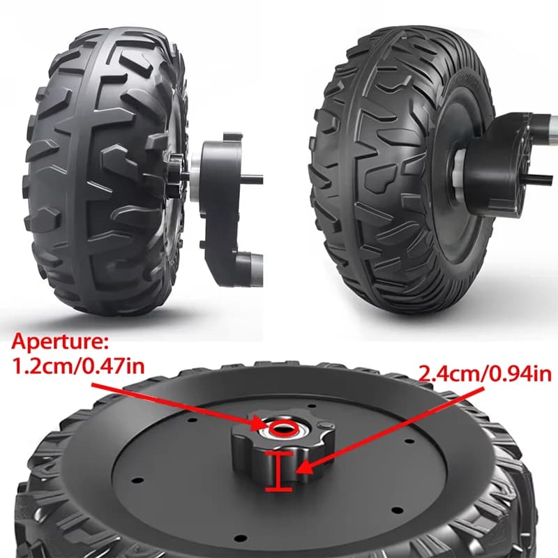 29CM/11.4'' EVA Solid Rubber Tire for Kids Electric Car,1.2cm/0.47in Ride on Car ﻿Alligator Tires Upgrade Parts Accessories - image 5