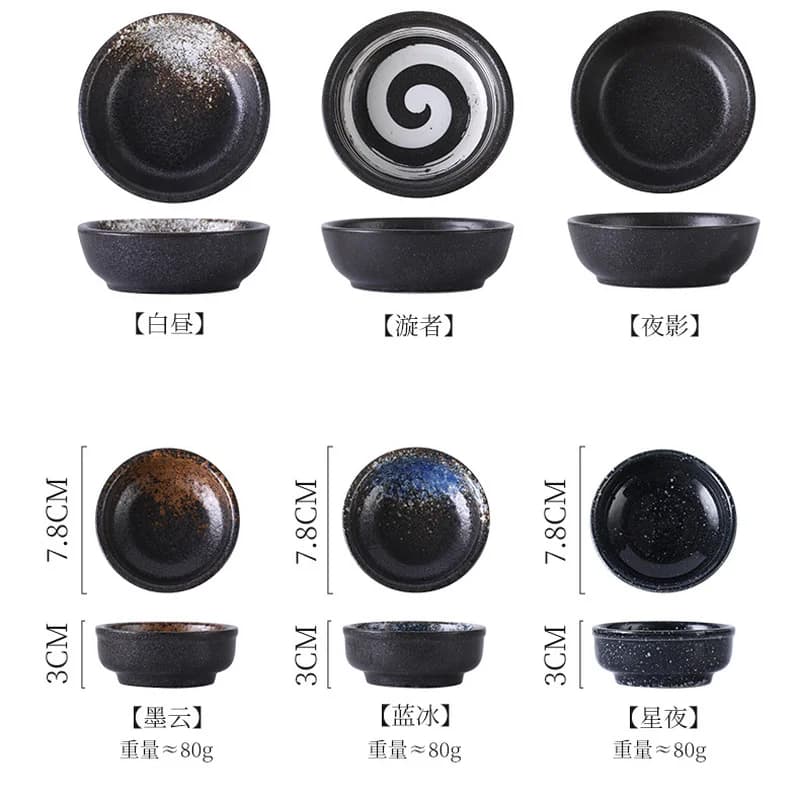 Ceramic Small Plate Japanese Clay Sauce Dish Home Seasoning Plate Tableware Dipping Sauce Dish Kitchen Supplies Dropshipping - image 6