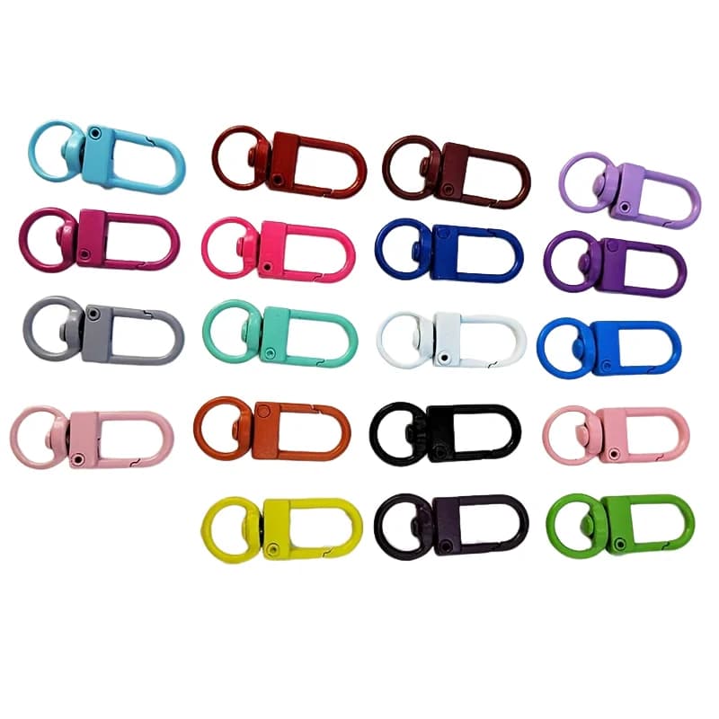 10-25pcs Colorful Lobster Clasp Hooks Keychain With Lobster Matel Clasps For DIY Jewelry Making Dog Neckalce Accessories - image 4