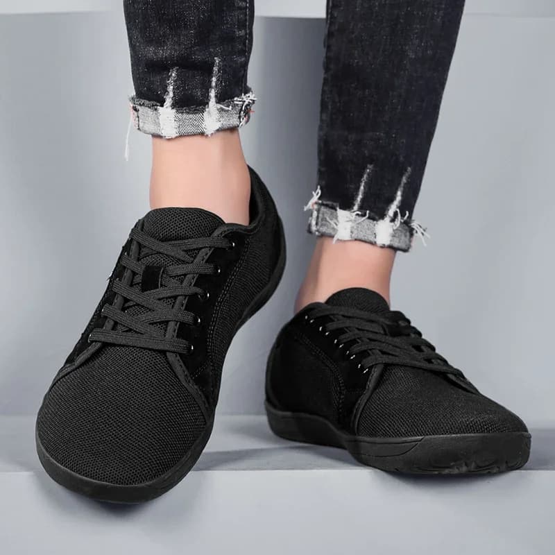 Men's Shoes and Sports Shoes Wide Toe Barefoot Casual Plus Size Wide Last Fashionable Canvas Black Flat Bottomed Board Shoes - image 5