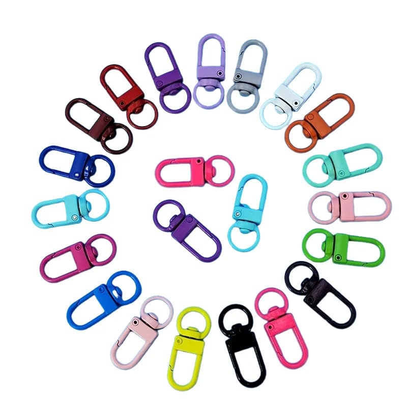 10-25pcs Colorful Lobster Clasp Hooks Keychain With Lobster Matel Clasps For DIY Jewelry Making Dog Neckalce Accessories - image 5
