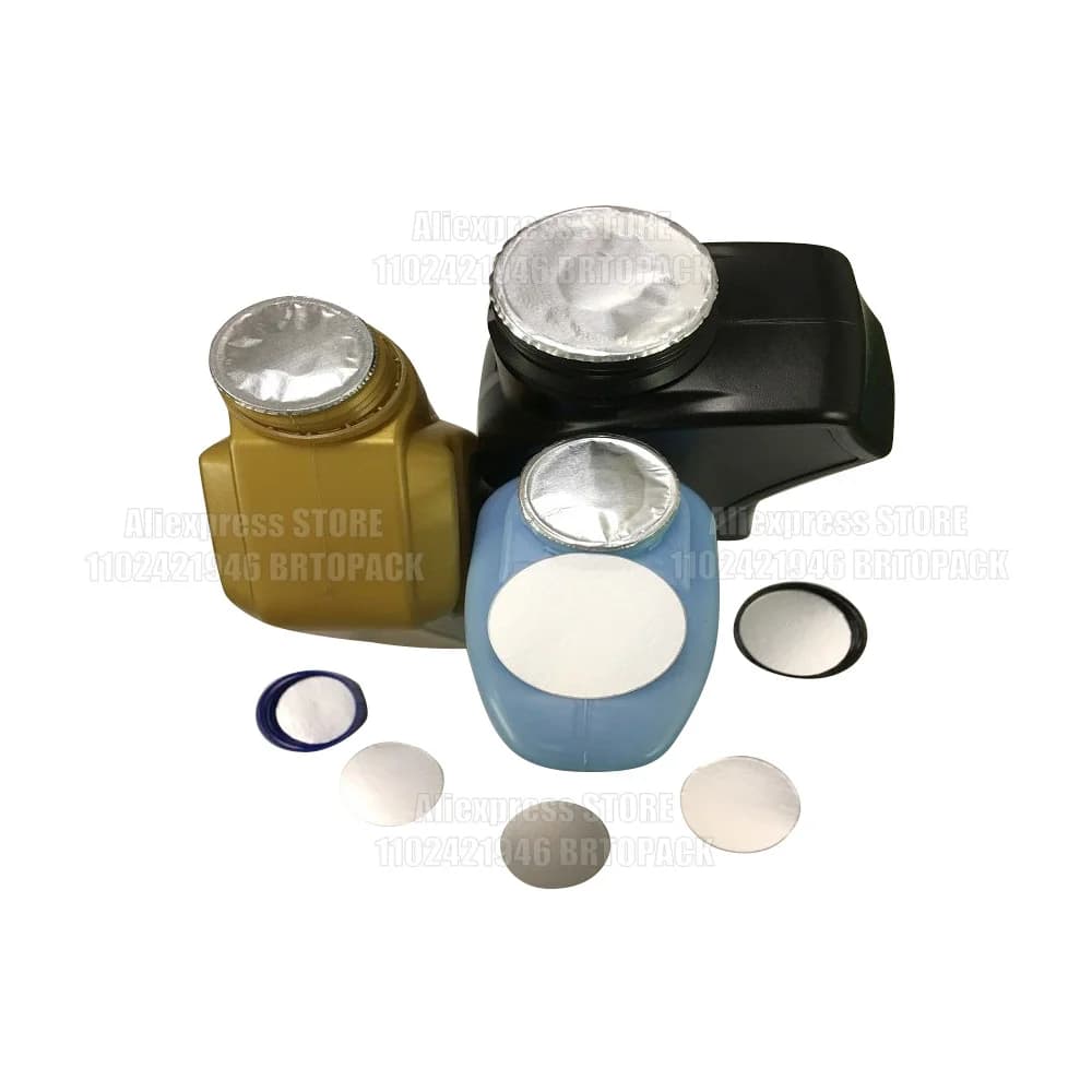 500 Pcs Aluminium Foil Induction Cap Pet film Heat Sealing Liner For Glass PET PP HDPE Cosmetic Bottle - image 6