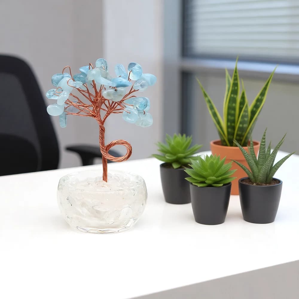 Crystal Money Tree Natural Stone Healing Quartz Gemstones Copper Wire Wrapped Plant Crafts Lucky Gift Feng Shui Home Decoration - image 3