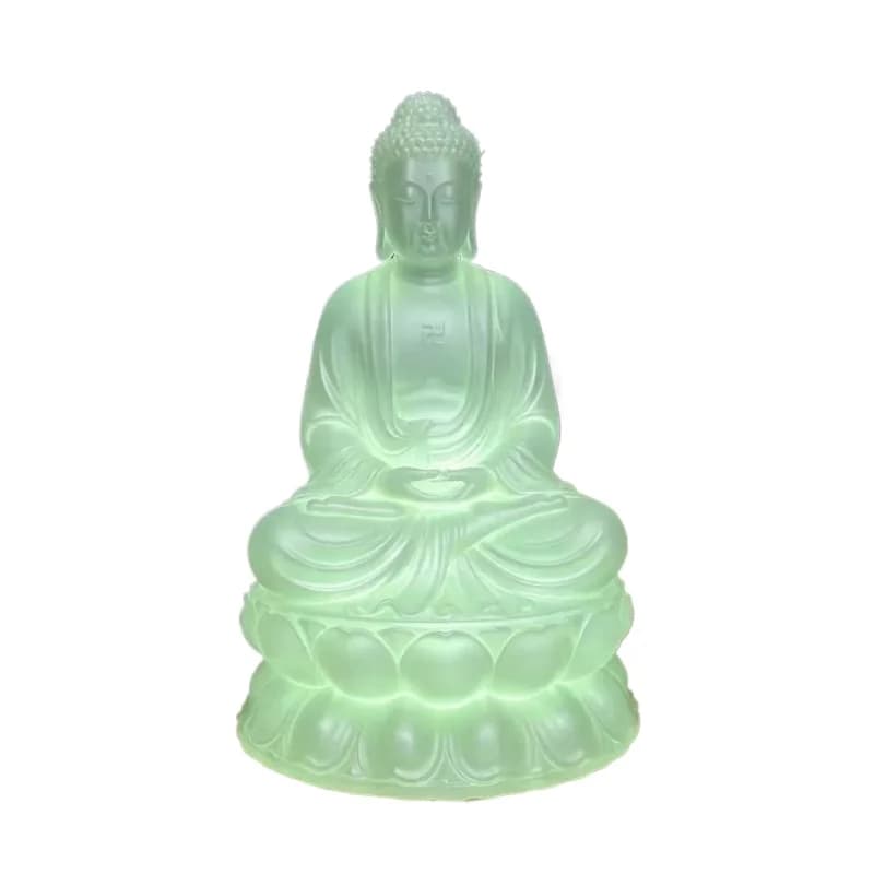 3D Printed Luminous Buddha Statue Ornament Meditation Decor Home Car Desktop Night Pearl Shining Gift - image 6