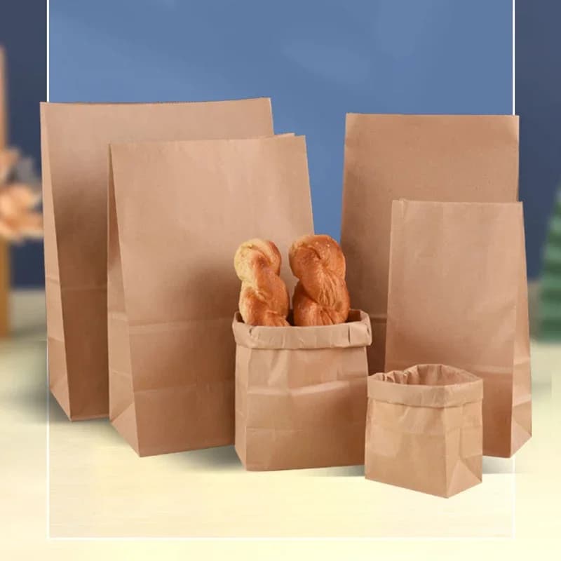 10/25/50/100 Brown Kraft Paper Bags, Food, Vegetable, Candy, Lunch Bags, Multi-size Universal! - image 3