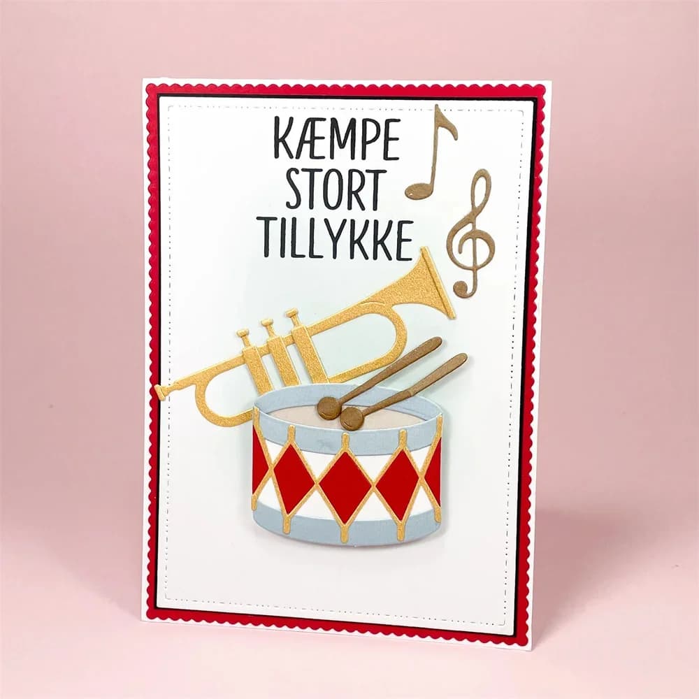 2025 New Lille Stor Bangs Drum Node Die Metal Cutting Dies DIY Scrapbooking Holiday Gift Die Embossing Christmas Card Die Stamps - image 4