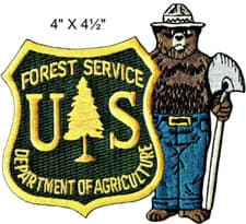 ⫸ Official US FOREST SERVICE SHIELD & SMOKEY BEAR Patch - NEW & VERY POPULAR!