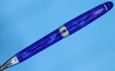 Popular Blue Cigar Style Ballpoint Pen in Chrome Trim + Premium SCHMIDT Ink P900 - image 2
