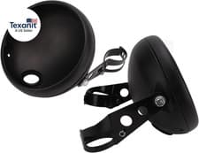 7In Motorcycle Headlight Housing,Universal Motorcycle Front Light Metal Bucket B - image 4
