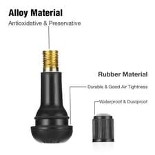 LOT 200 TR 413 SNAP-IN TIRE VALVE STEMS SHORT BLACK RUBBER MOST POPULAR VALVE - image 4