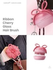 medicube x FOREVER:CHERRY Hair Brush Ribbon Cherry Pink Detangling NEW Popular - image 3