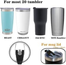 2 Replacement Flip Lids for Stainless Steel Insulated Tumbler Travel Mug US... - image 3