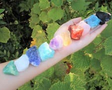 Beginners Crystal Kit 10 pcs in Velvet Pouch: Most Popular Rough Stones LARGE