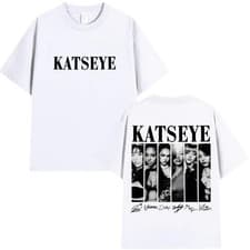 Vintage Korean Style Katseye Graphic Kpop Trendy Popular T-shirt Streetwear - image 2
