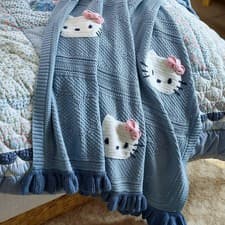 Pottery Barn Teen - Hello Kitty Crochet Throw - Popular - image 5