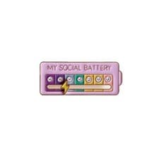 Funny Social Battery Slider Pin – 7-Mood Expression Badge, Cute Interactive Pin - image 6