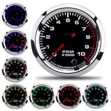 Universal 7 Colors Tachometer Revolution Meter, 52mm/2in Gauge, 0-10000 RPM M...