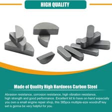 385Pcs Metric Woodruff Key Assortment Kit Popular Sizes Include 205PCS Woodruff - image 5