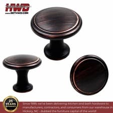 10 Pack Round Cabinet Knob Pull Handle Kitchen Bath Rubbed Bronze Popular