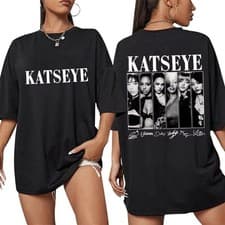 Vintage Korean Style Katseye Graphic Kpop Trendy Popular T-shirt Streetwear