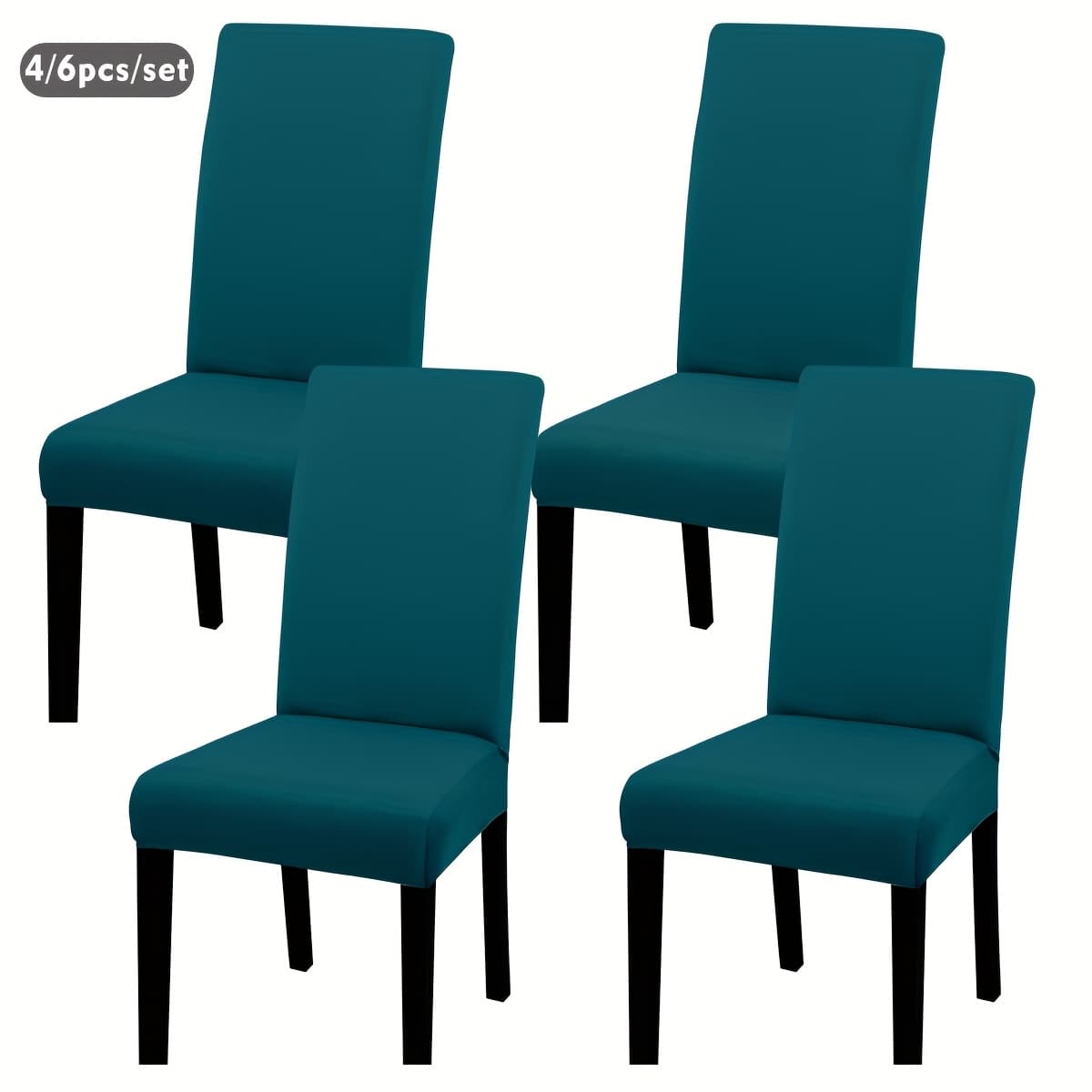 4/6pcs Set of Elastic Chair Cover - Multi-color, Chair Cover, Soft Elastic Seat Protector, Suitable for Restaurant, Kitchen, Banquet Hall
