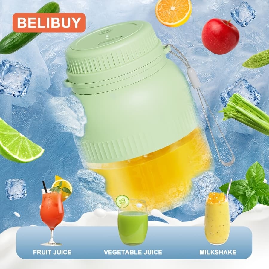 Portable Blender Personal Juicer for Shakes And Smoothies - 20oz Electric Protein Shaker Bottle with Insulated Sleeve, Travel Lid, USB-C - Mini Small Blender Cup for Kitchen, Office, Gym