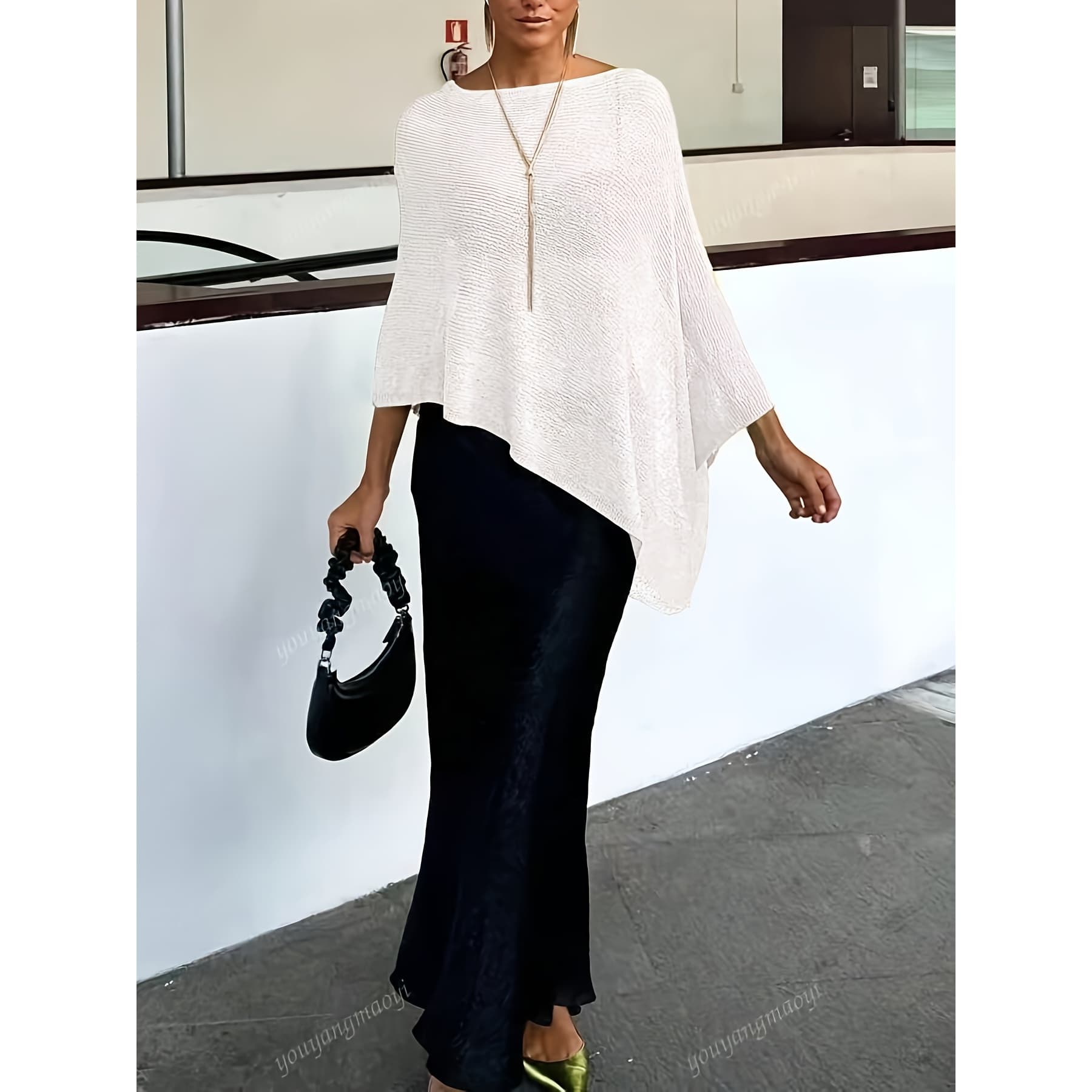 Off-Shoulder Solid Color Shawl-Style Crochet Swimsuit Cover-Up, Women'S Off-Shoulder Top, Caribbean Vacation Outfit, Fashionable Women'S Party Look Suitable for Everyday Life, Parties, Lounging, Holidays, And Beach Trips