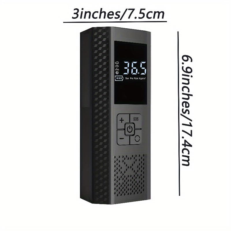 Portable Air Compressor for Tires, 150 PSI Car Tire Pump, One-Touch Smart Inflator for Vehicles, Motorcycles, Bicycles, And More, Equipped with a Tire Pressure Gauge And LED Light