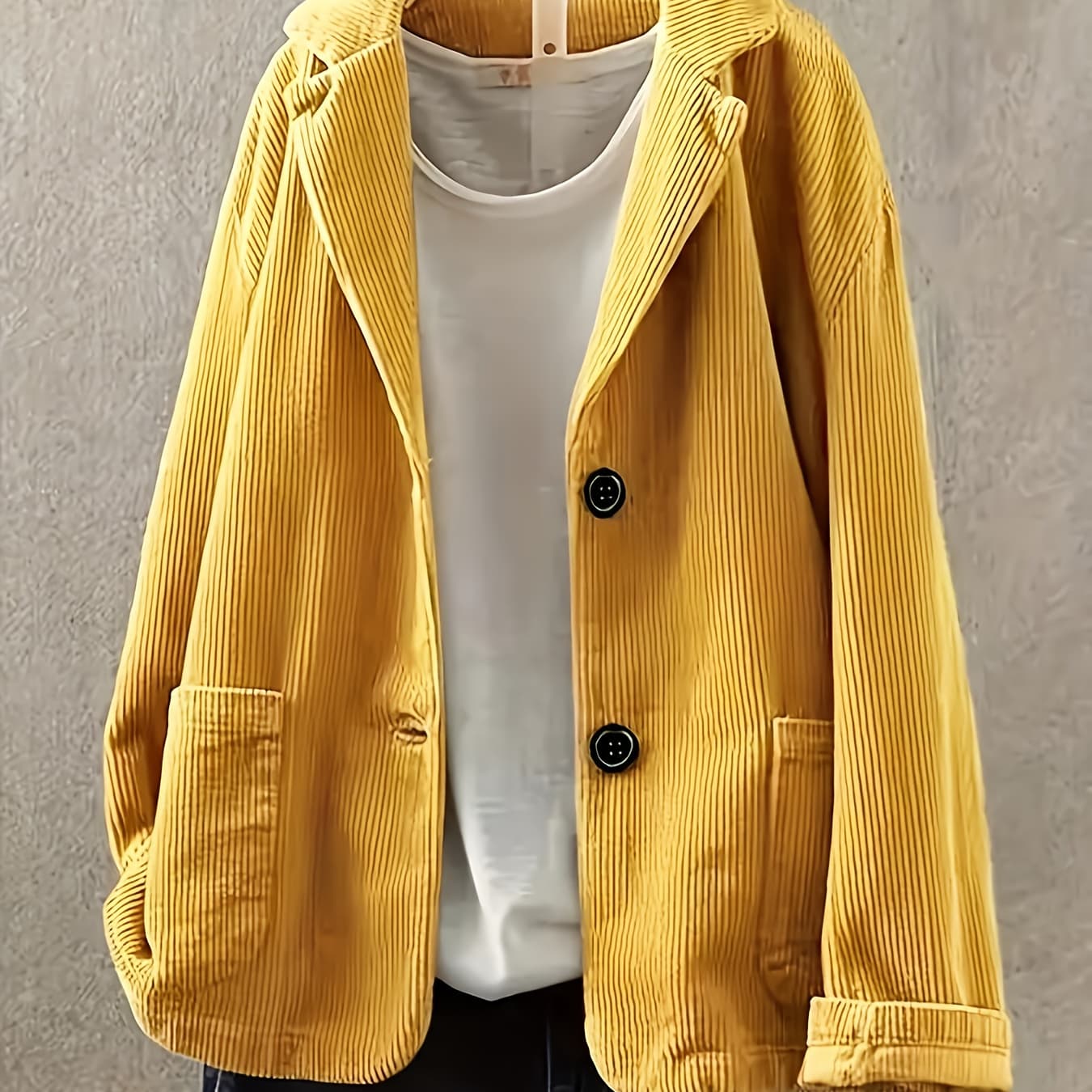 Plus Size, Plus Size Women's Fashion Long Sleeve Casual Blazer Jacket