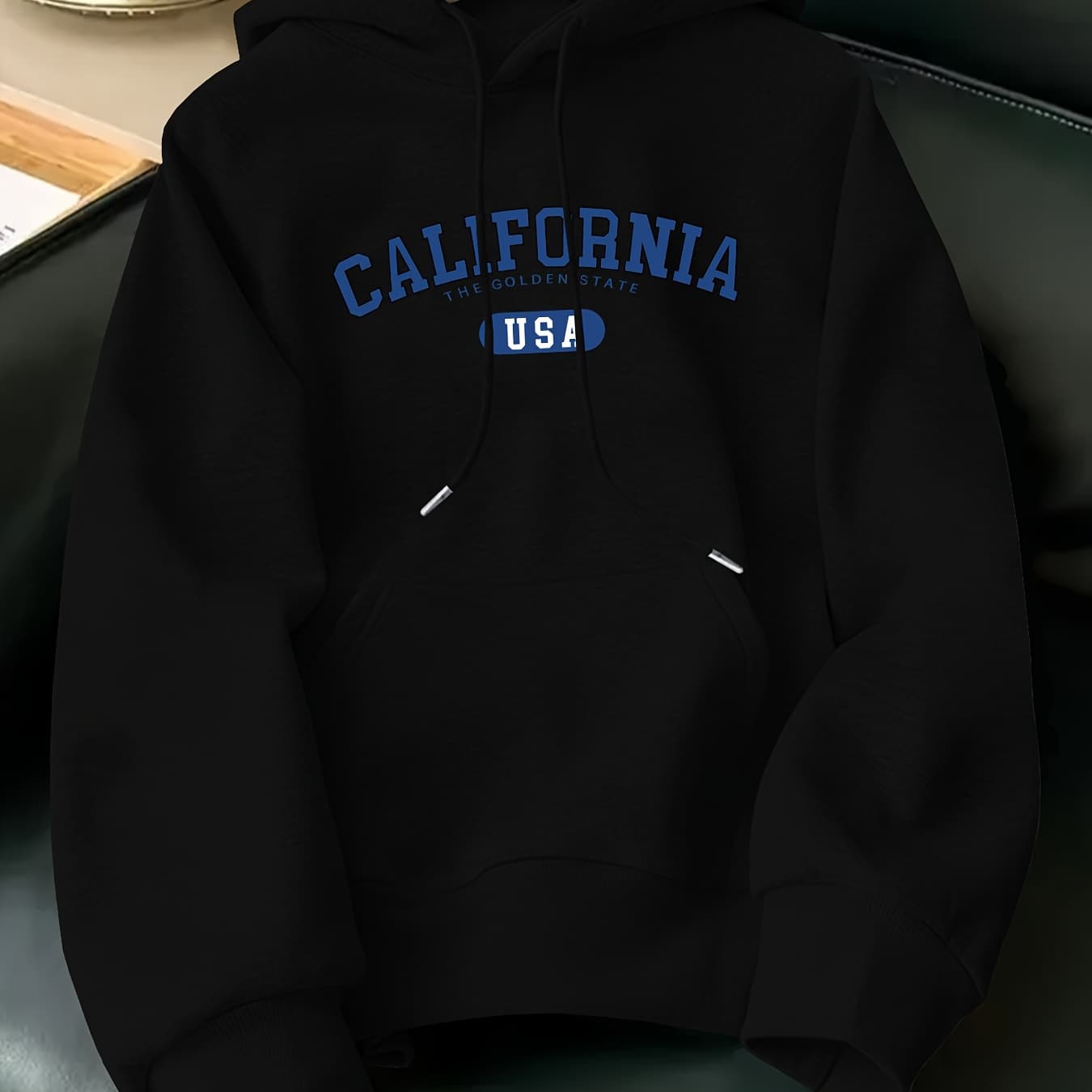 Casual Hooded Sweatshirt CALIFORNIA USA Blue