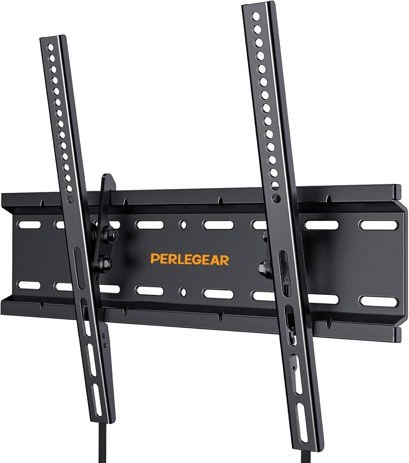 Perlegear TV Wall Bracket for 26-60 inch TVs up to 52kg, Sturdy Tilt TV Bracket with VESA 75x75-400x400mm, 55 Inch Slim Wall Mount with