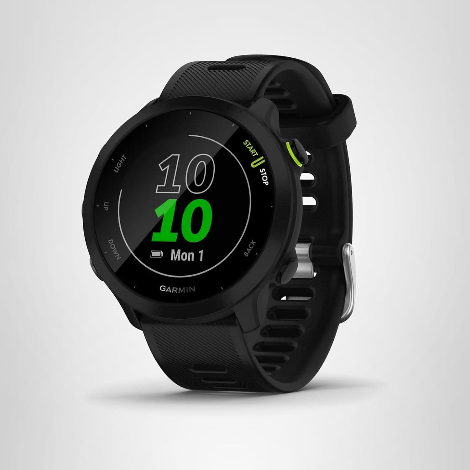 Garmin Forerunner 55 Easy to Use Lightweight GPS Running Smartwatch, Running and Training Guidance, Safety and Tracking Features included
