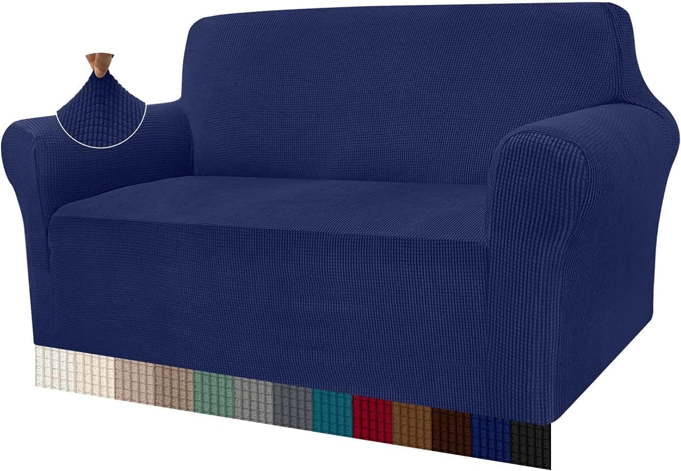 Granbest High Stretch Sofa Covers 2 Seater Super Soft Loveseat Cover Universal Couch Covers Jacquard Sofa Cover for Dogs Non Slip Furniture