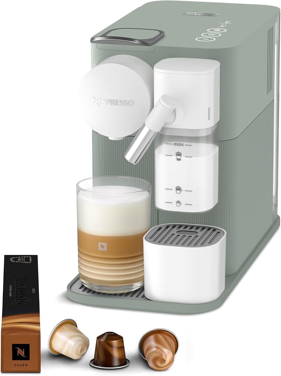 Nespresso Lattissima One Coffee Machine by De'Longhi for Original Coffee Pods, Latte, Cappuccino, Integrated Milk Frother, Starter Capsule