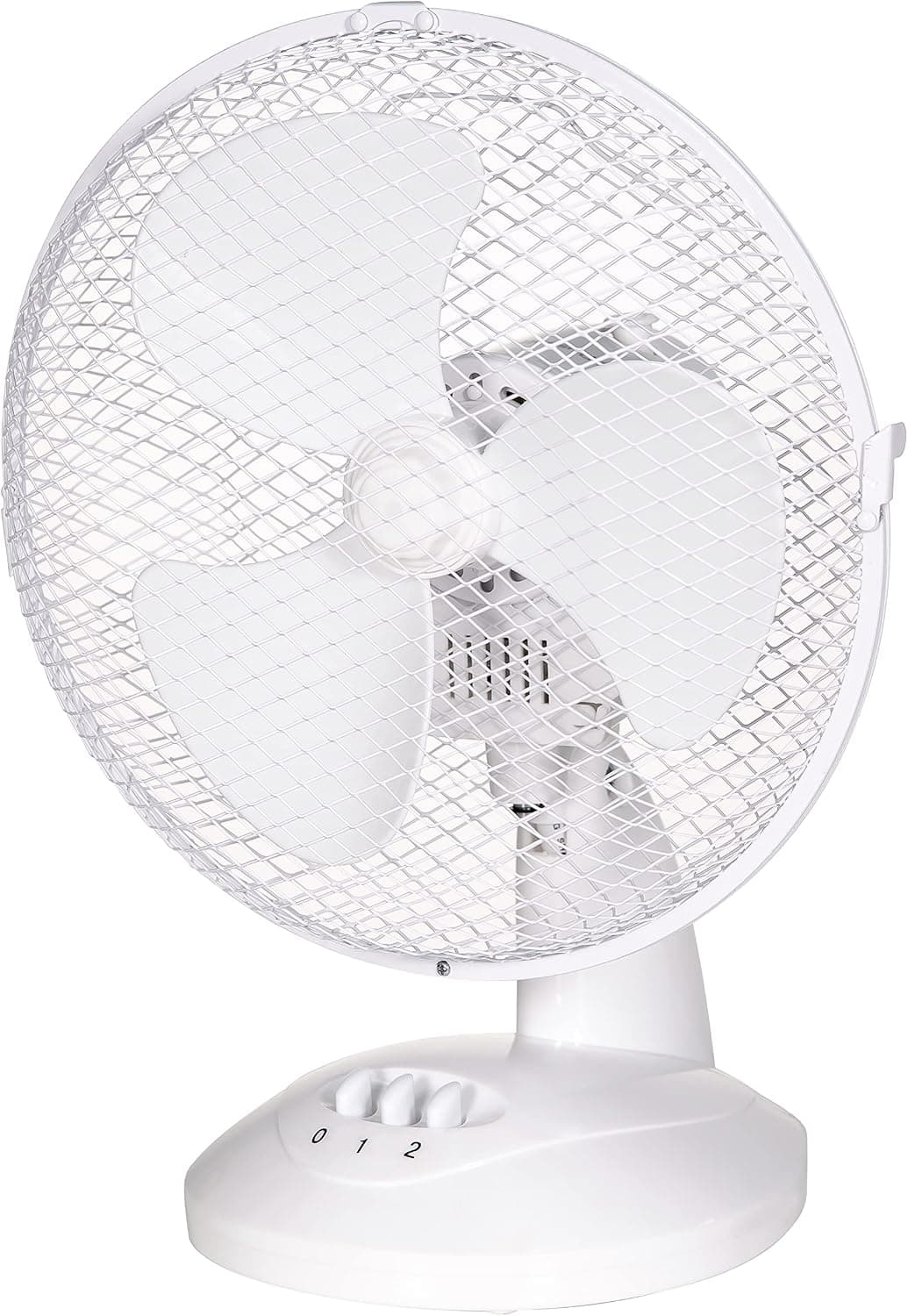 Russell Hobbs 9" Inch, Portable Desk Fan, 2 Speeds, Wide-Angled Oscillation, Quiet Operation, Perfect for Bedroom or Office, White